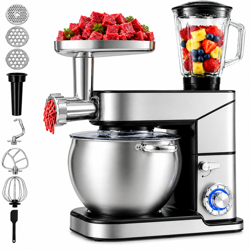 12L 3-in-1 Stand Mixer – Multi-Function Baking Mixer