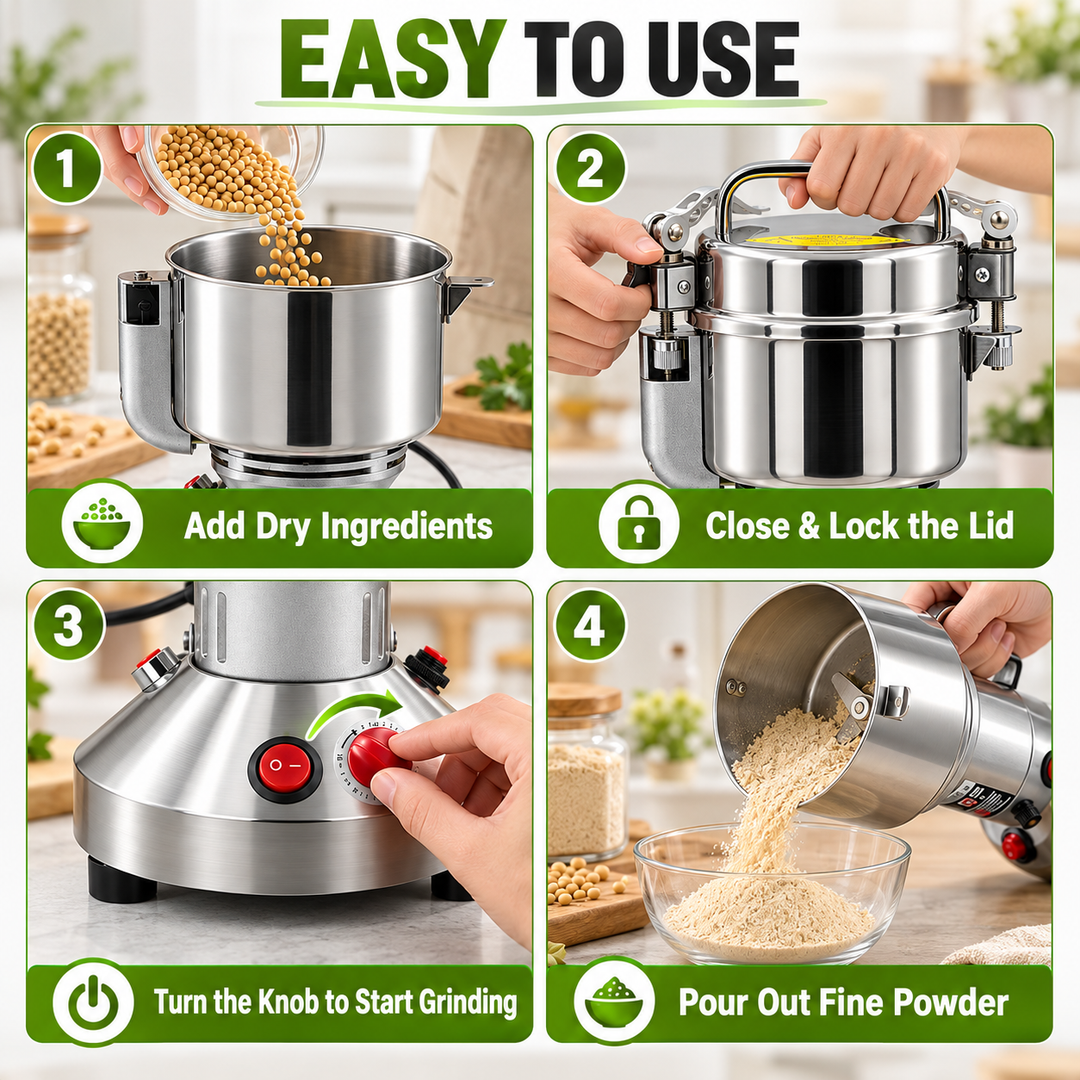 Electric Spice &amp; Grain Grinder – 150g / 350g / 1000g