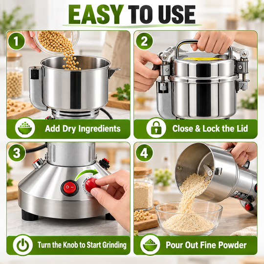 Electric Spice &amp; Grain Grinder – 150g / 350g / 1000g