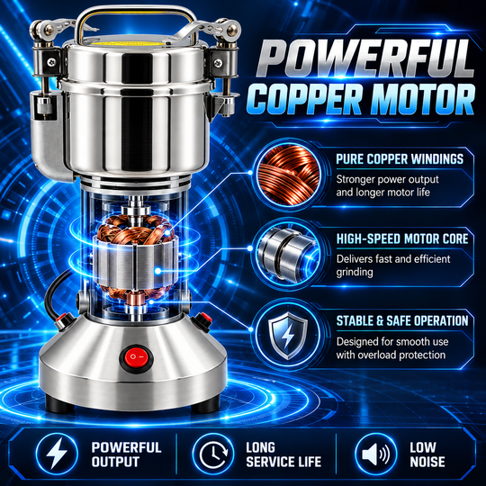 Electric Spice &amp; Grain Grinder – 150g / 350g / 1000g