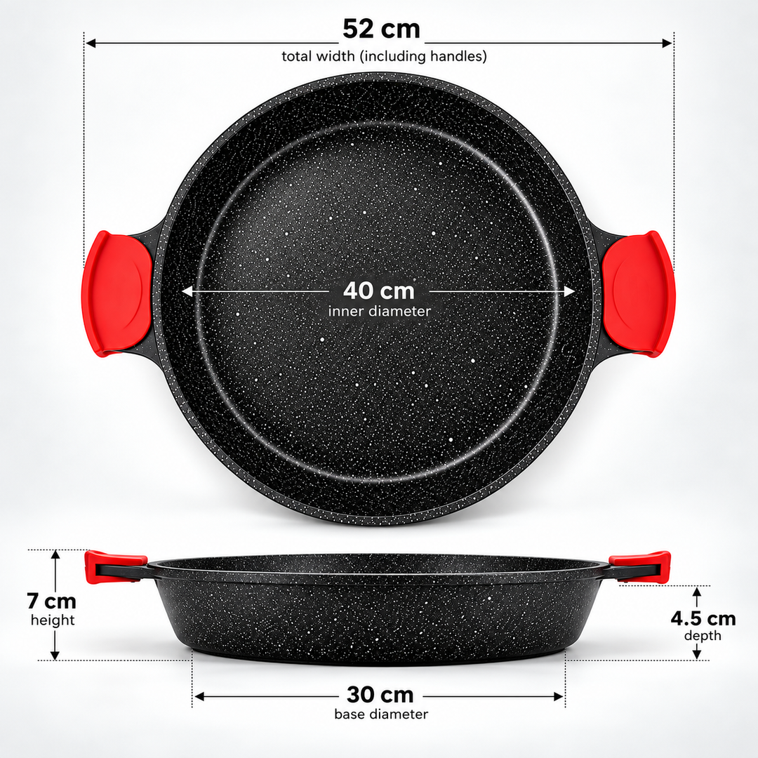 Non-Stick Paella Pan – 40 cm, Induction Compatible