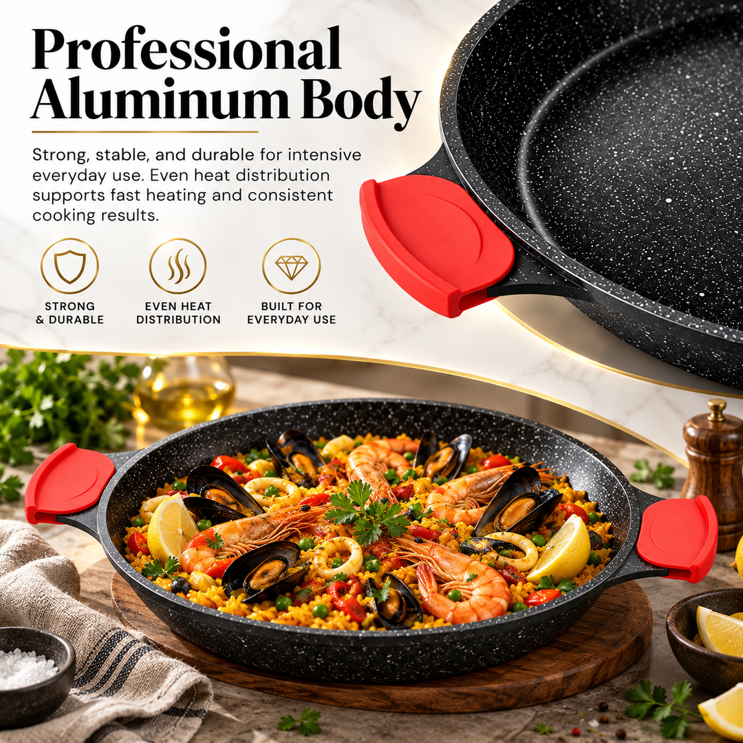 Non-Stick Paella Pan – 40 cm, Induction Compatible