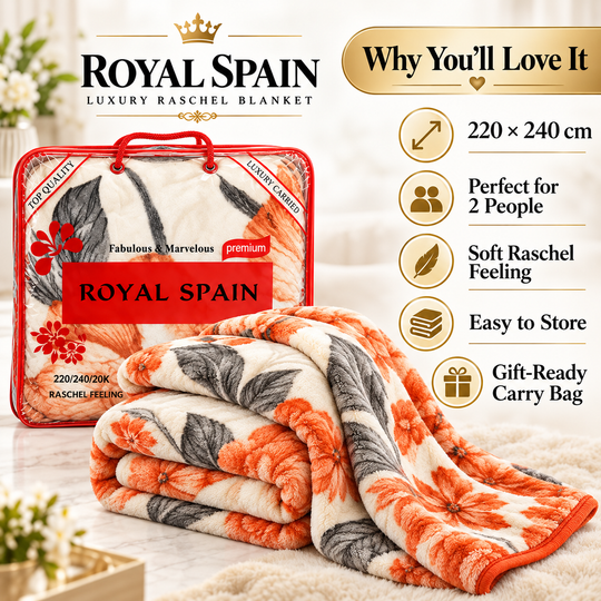 Royal Spain plush blanket lifestyle close-up 