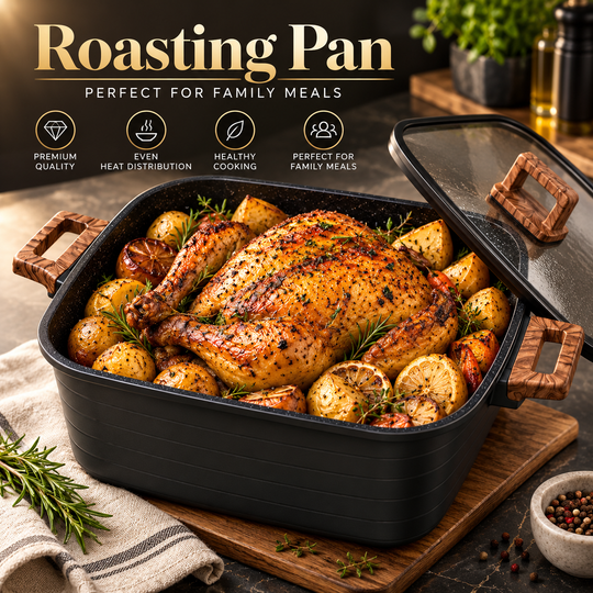 8-Piece Induction Cookware Set – Marble Non-Stick Pots 20/24/28/32 cm
