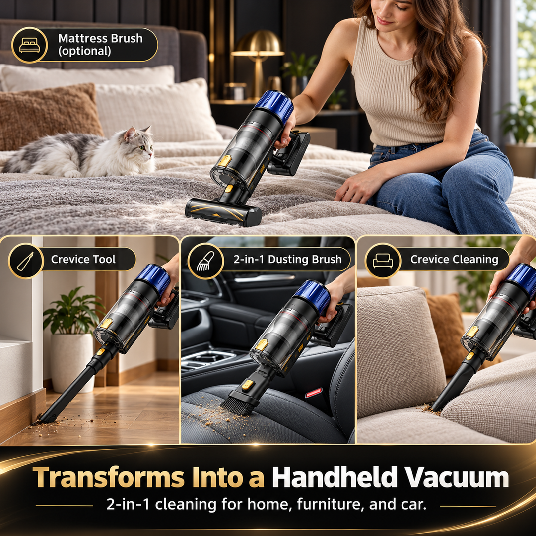 Proscenic P15 Cordless Stick Vacuum – 580W, 70-Min Runtime