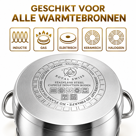 8-Piece Belly-Shaped Stainless Steel Casserole Set – 4 Pots with Lids