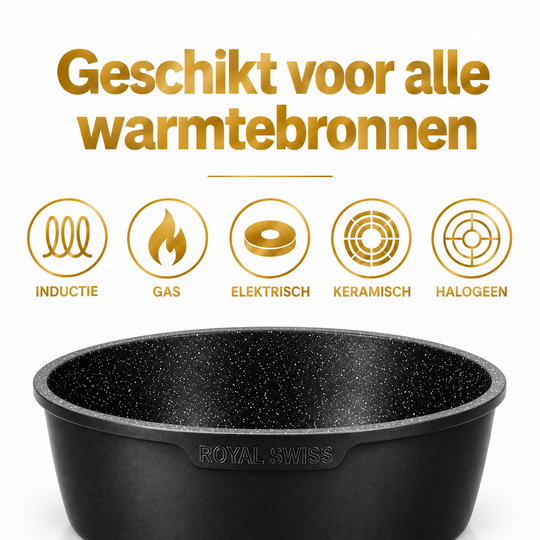 Royal Swiss 9-Piece Detachable Cookware Set Black image 2 