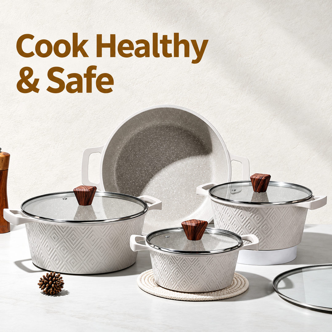 Royal Swiss 10-Piece Rhombus Cookware Set image 2 