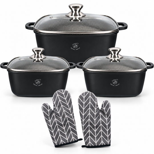 6-Piece Square Cookware Pan Set – Family Cooking