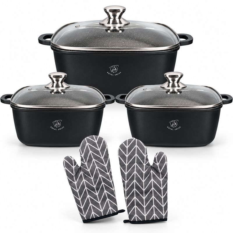 6-Piece Square Cookware Pan Set – Family Cooking