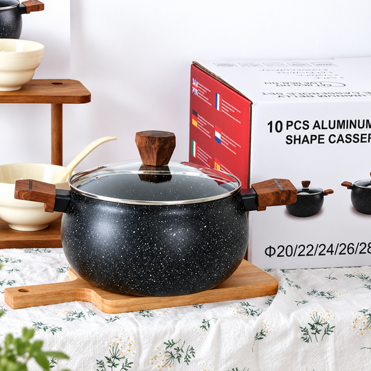 10-Piece Belly-Shape Casserole Set – Family Cookware
