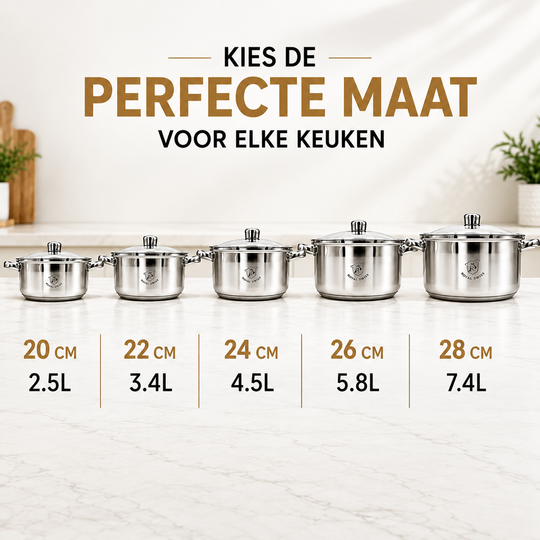 10-Piece Stainless Steel Cookware Set – 5 Pots with Glass Lids – Induction – PFAS-Free