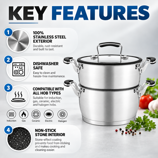 Royal Swiss Stainless Steel Couscous Pot – Inox Pierre feature image 2 