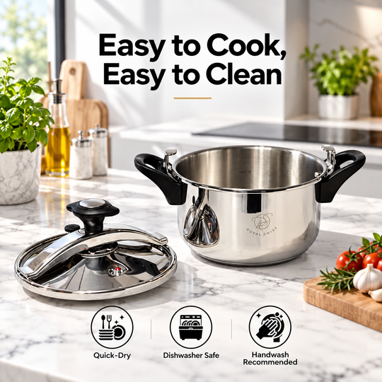 Royal Swiss Stainless Steel Manual Pressure Cooker feature image 4 