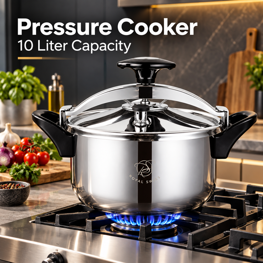 Royal Swiss Stainless Steel Manual Pressure Cooker feature image 5 