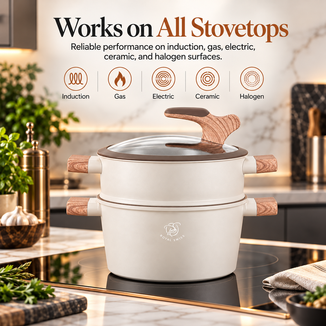 Royal Swiss 6.5L Couscous Pot Beige feature image 6 