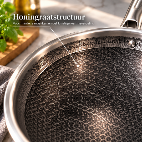 32cm Stainless Steel Wok with Lid – Stir-Fry Pan
