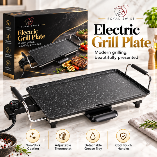 Electric Teppanyaki Grill 46cm / 90cm – 2000W Non-Stick Plancha