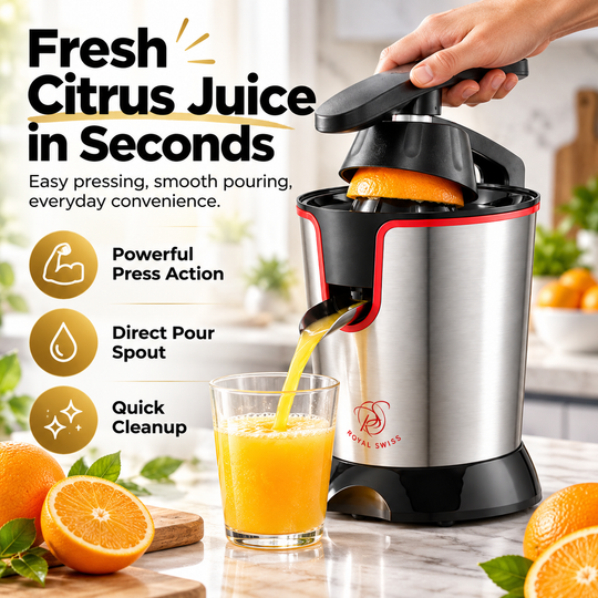 JE-630H Electric Citrus Juicer 300W – Stainless Steel Lever Press