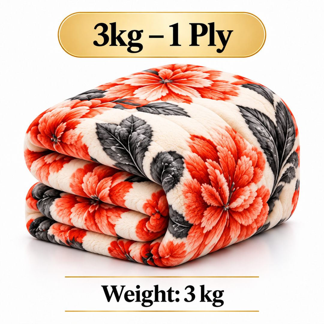 Royal Spain floral blanket 3kg – 1 Ply 