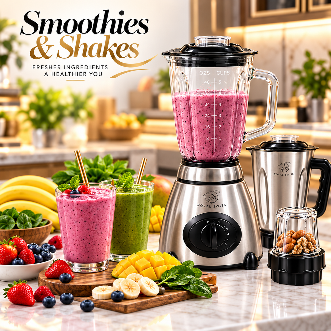 3-in-1 Blender 600W – 1.5L Glass &amp; Stainless Steel Jugs + Grinder