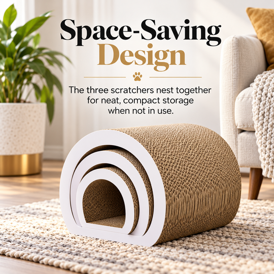 3-Piece Cat Scratching Tunnel Set – Play &amp; Rest