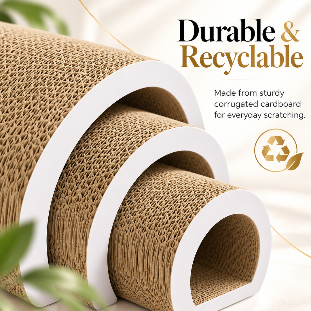 3-Piece Cat Scratching Tunnel Set – Play &amp; Rest