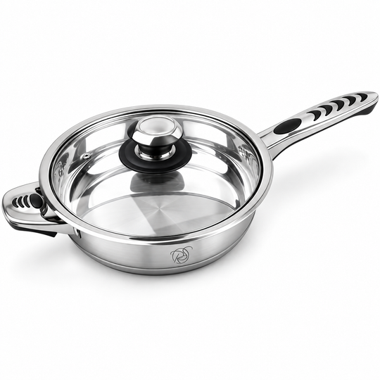 16-Piece Stainless Steel Cookware Set – 18/10 Inox – 7-Layer Thermal Base – Induction