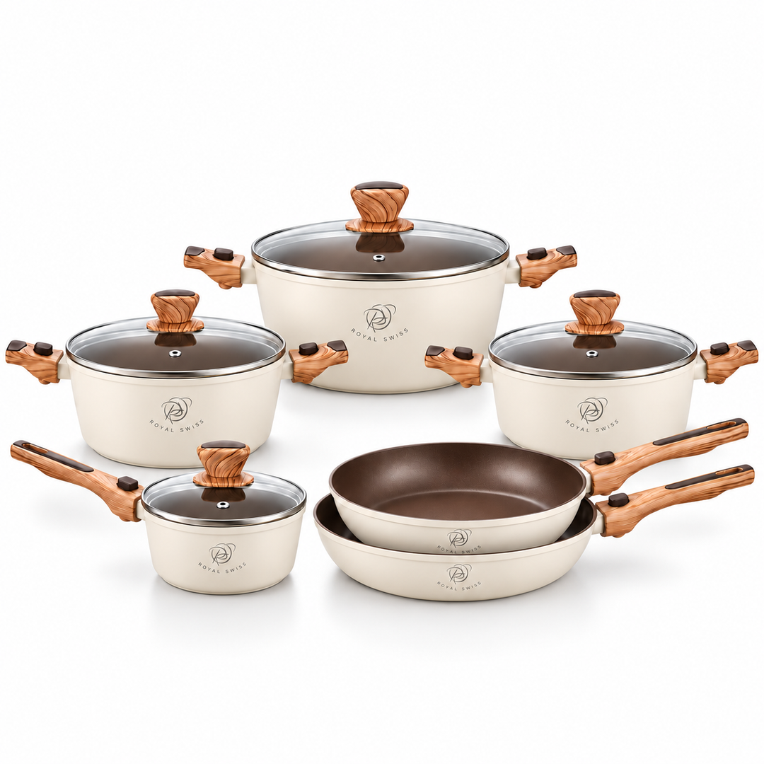 Royal Swiss 13-Piece Detachable Cookware Set Black image 1 #colour_black