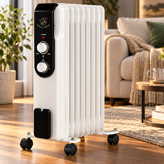 RAD-1 Oil-Filled Radiator 1500W – 3 Heat Settings &amp; Thermostat