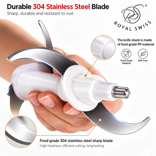 3L Stainless Steel Food Chopper – 2 Precision Blades