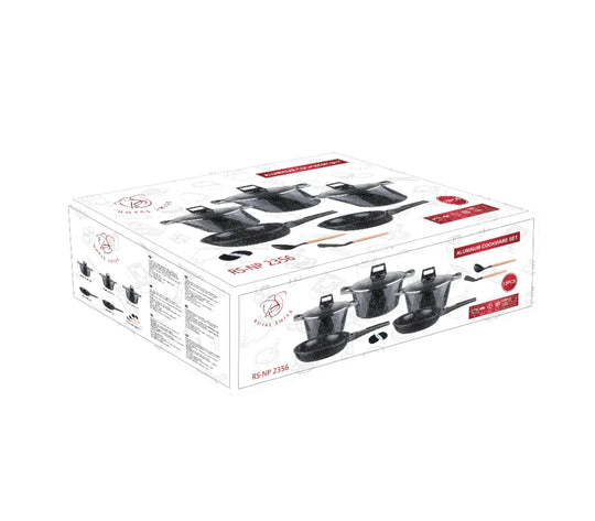 12PCS Die-Casting Cookware Set Diamond Black