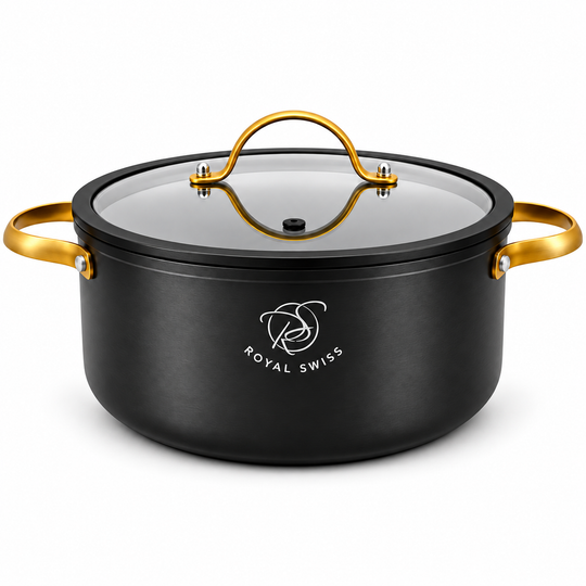 Royal Swiss Black Glory Casserole Pot – 20 / 24 / 28 cm