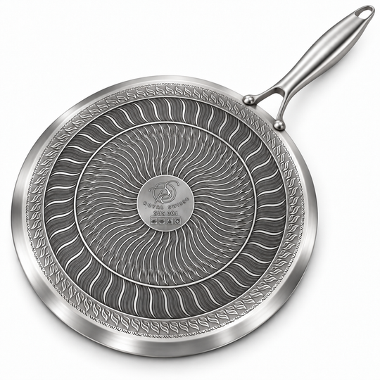 Tri-Ply Stainless Steel Crêpe Pan – 26 / 30 cm – PFAS-Free