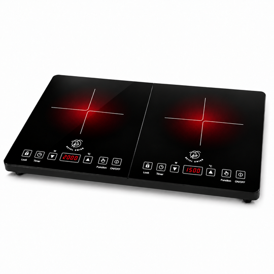 Piano cottura a induzione doppio 3500W – 2 zone, controllo touch