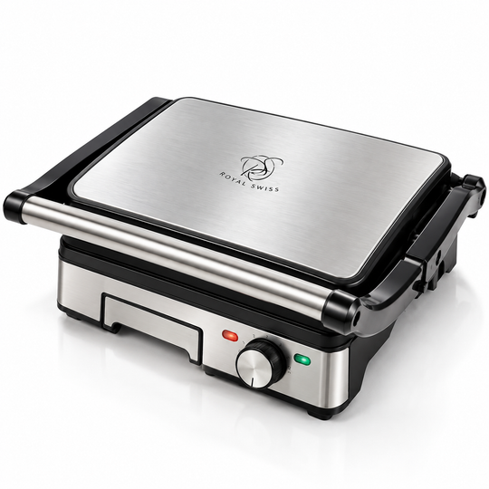 1800W Contact Grill – Removable Non-Stick Plates &amp; Panini Press