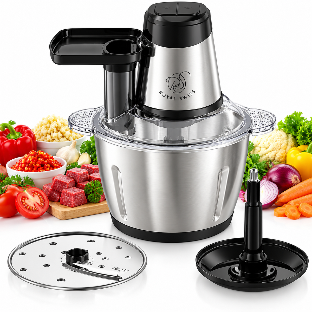 Royal Swiss 3L 4-in-1 Chopper INOX showcase #version_inox