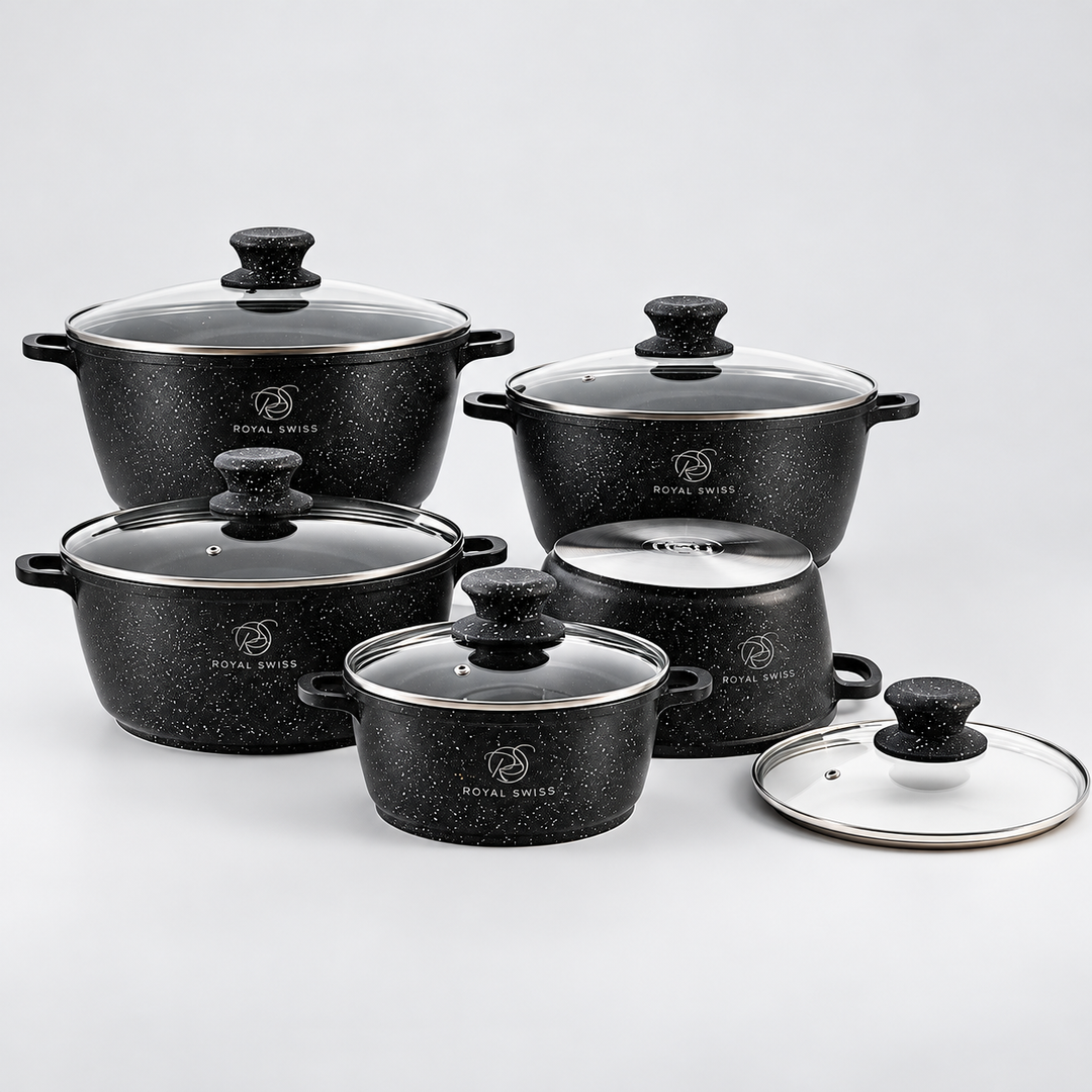Royal Swiss cookware set Black 