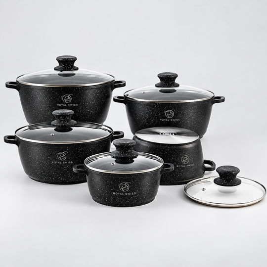 Royal Swiss cookware set Black 