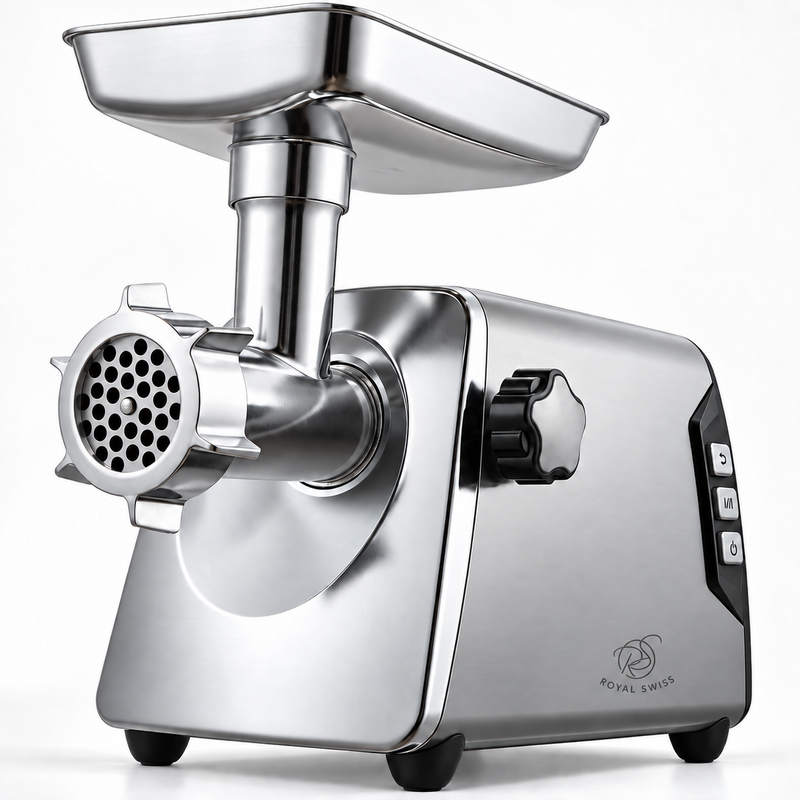 Meat Grinder 2000 W - Stainless Steel | Reverse Function | Compact & Powerful | Includes Accessories | Multifunctional Chopper for Meat, Sausage, Sauce & Home Filling