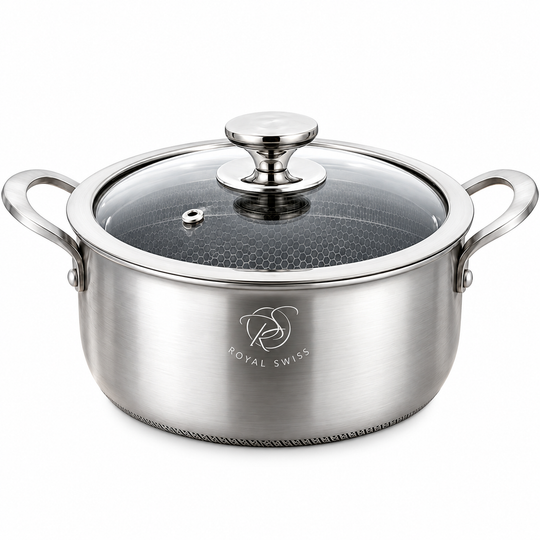 Royal Swiss Stainless Steel Casserole Pot – 20 / 24 / 28 / 32 cm