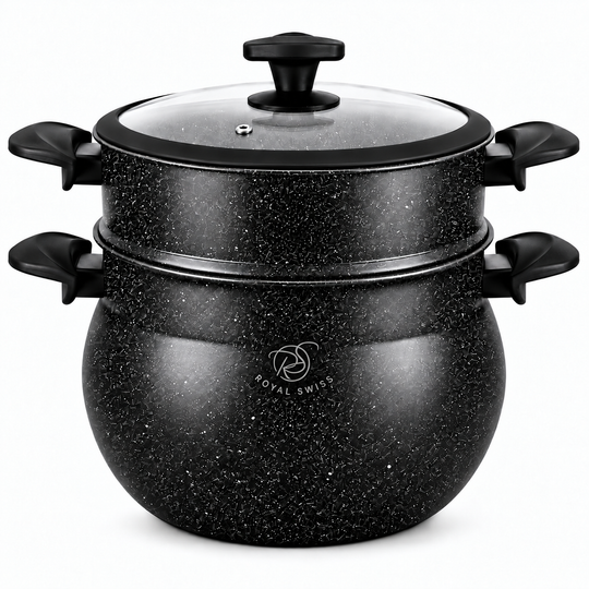 Royal Swiss Stone-Coated Couscous Pot &amp; Steamer 