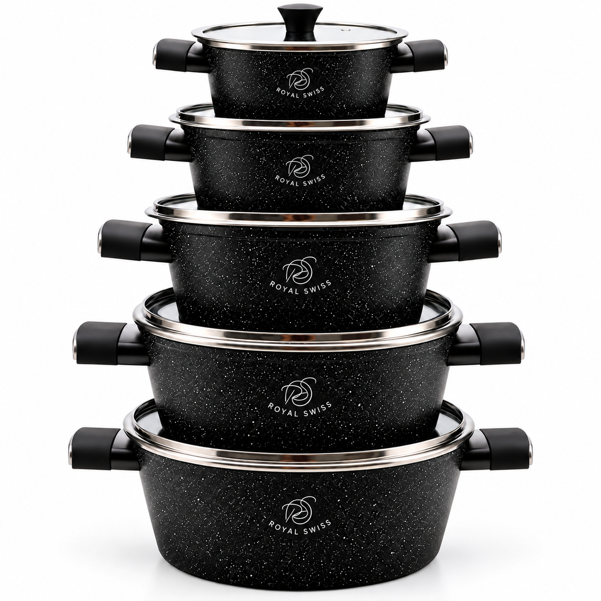 Royal Swiss cookware set Black #colour_black