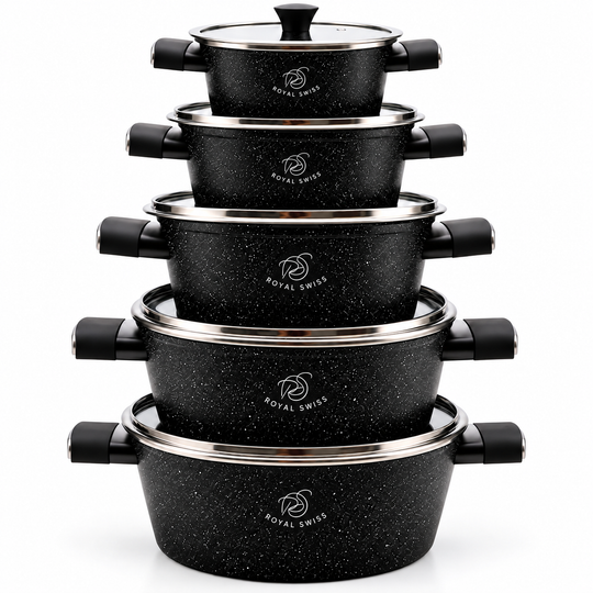 Royal Swiss cookware set Black 