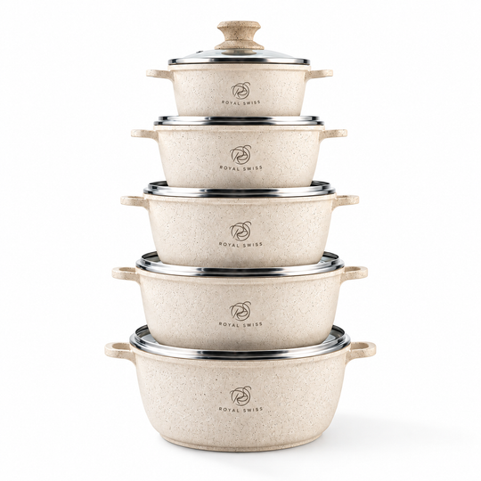 Royal Swiss cookware set Black 