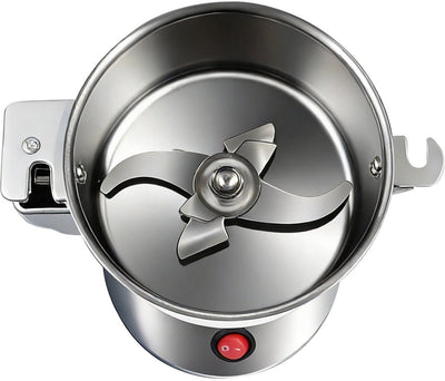 Royal Swiss® Moulin Électrique à Épices 850 W – Moulin Sec en Acier Inoxydable 150 g – 6 Lames – 28 000 tr/min – Pour Café, Noix & Épices