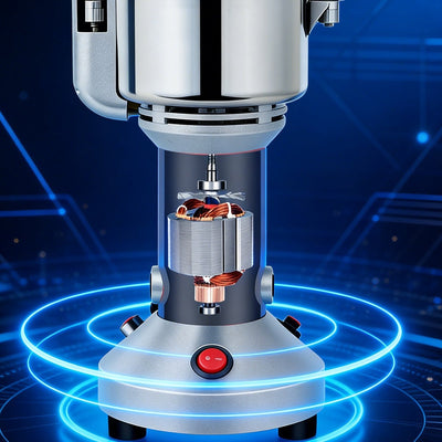 Royal Swiss® Moulin Électrique à Épices 850 W – Moulin Sec en Acier Inoxydable 150 g – 6 Lames – 28 000 tr/min – Pour Café, Noix & Épices