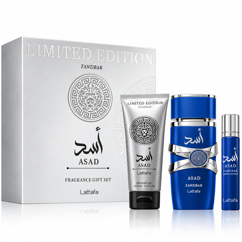 Lattafa Asad Zanzibar Gift Set for Men – 100% Authentic | Dubai