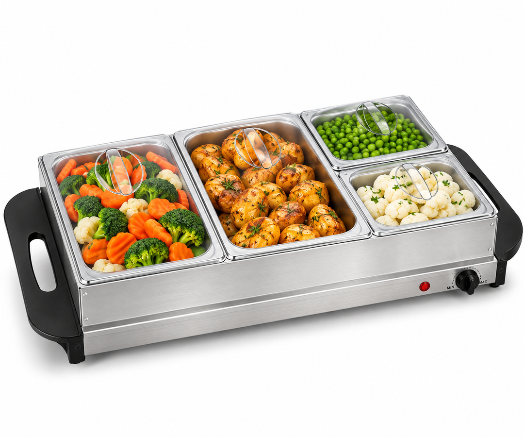 Royal Swiss buffet server with four compartments